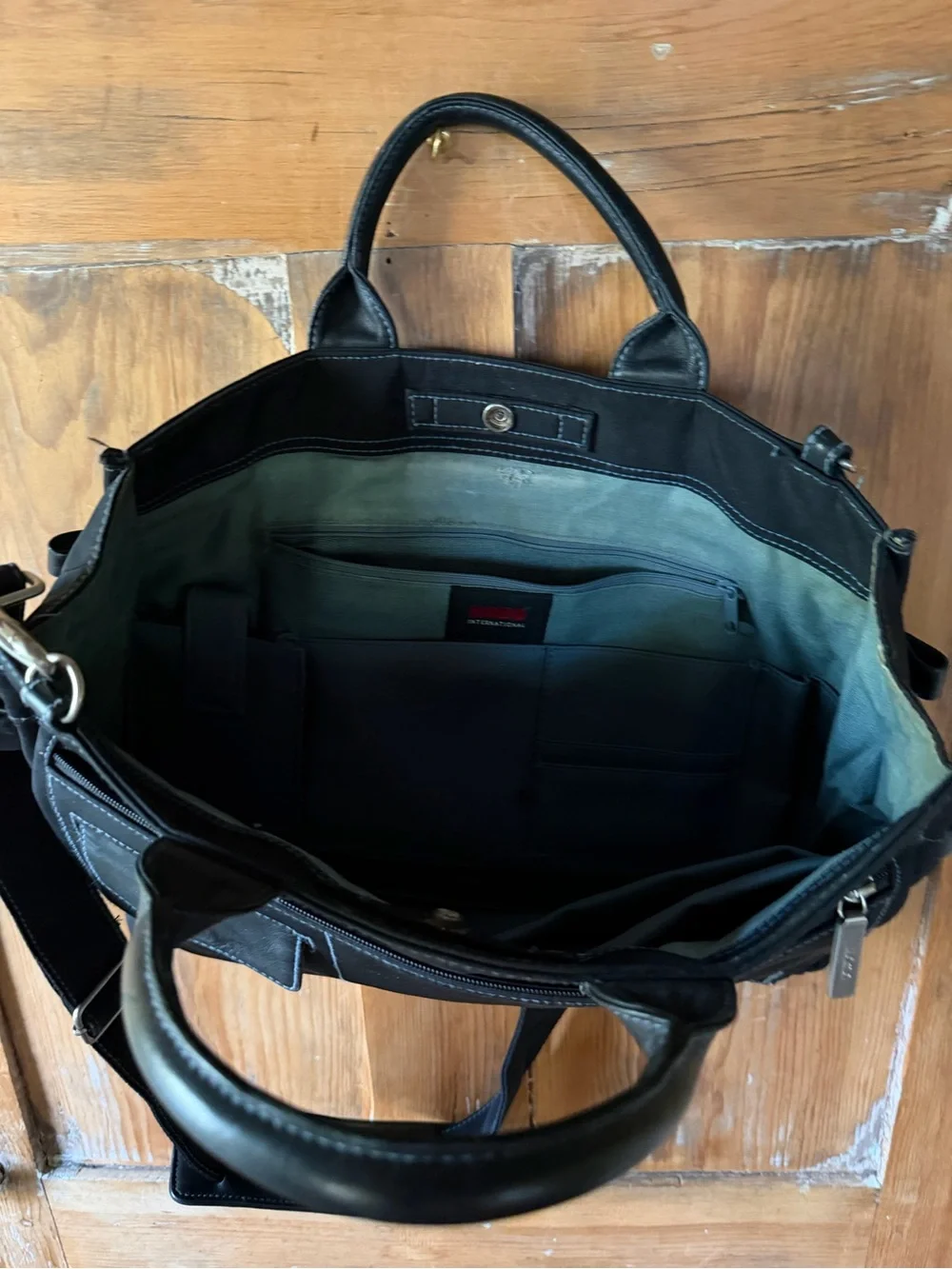 HOBO Black Nylon Laptop Bag with Adjustable Shoulder Strap